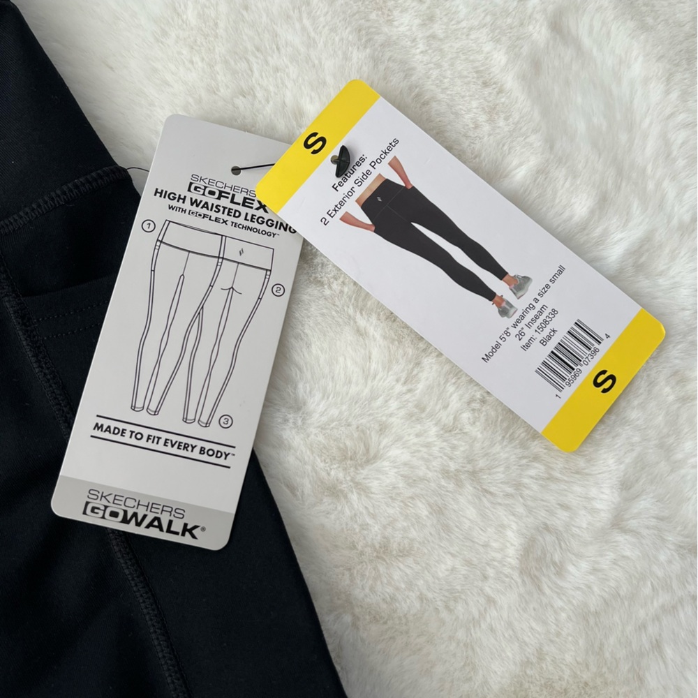 Skechers GoWalk GoFlex High Waisted Leggings Black Size Small NWT - Picture 11 of 15